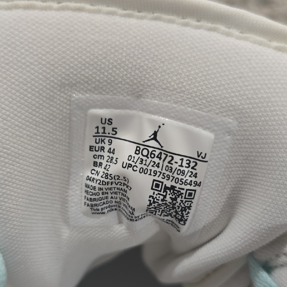 NIKE AIR Jordan 1 Mid Light Dew Womens Classic Sneakers. New W/O Tag - Picture 6 of 6